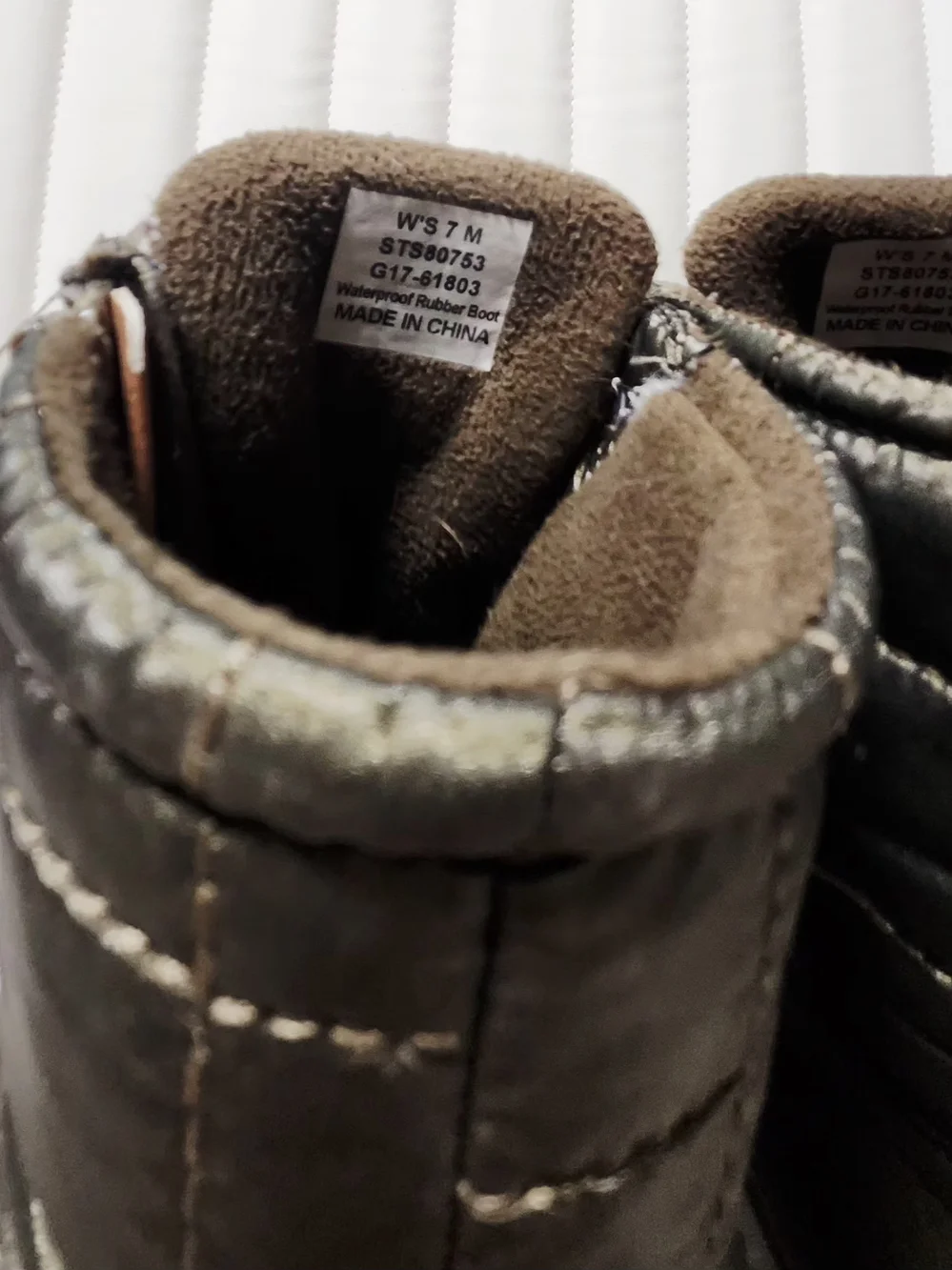 Sperry Saltwater Duck Boots in Olive and Brown